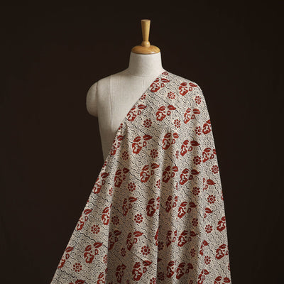 Natural dyed cotton hand block bagru print fabric 08