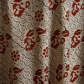 Natural dyed cotton hand block bagru print fabric 08
