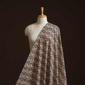 Natural dyed cotton hand block bagru print fabric 12