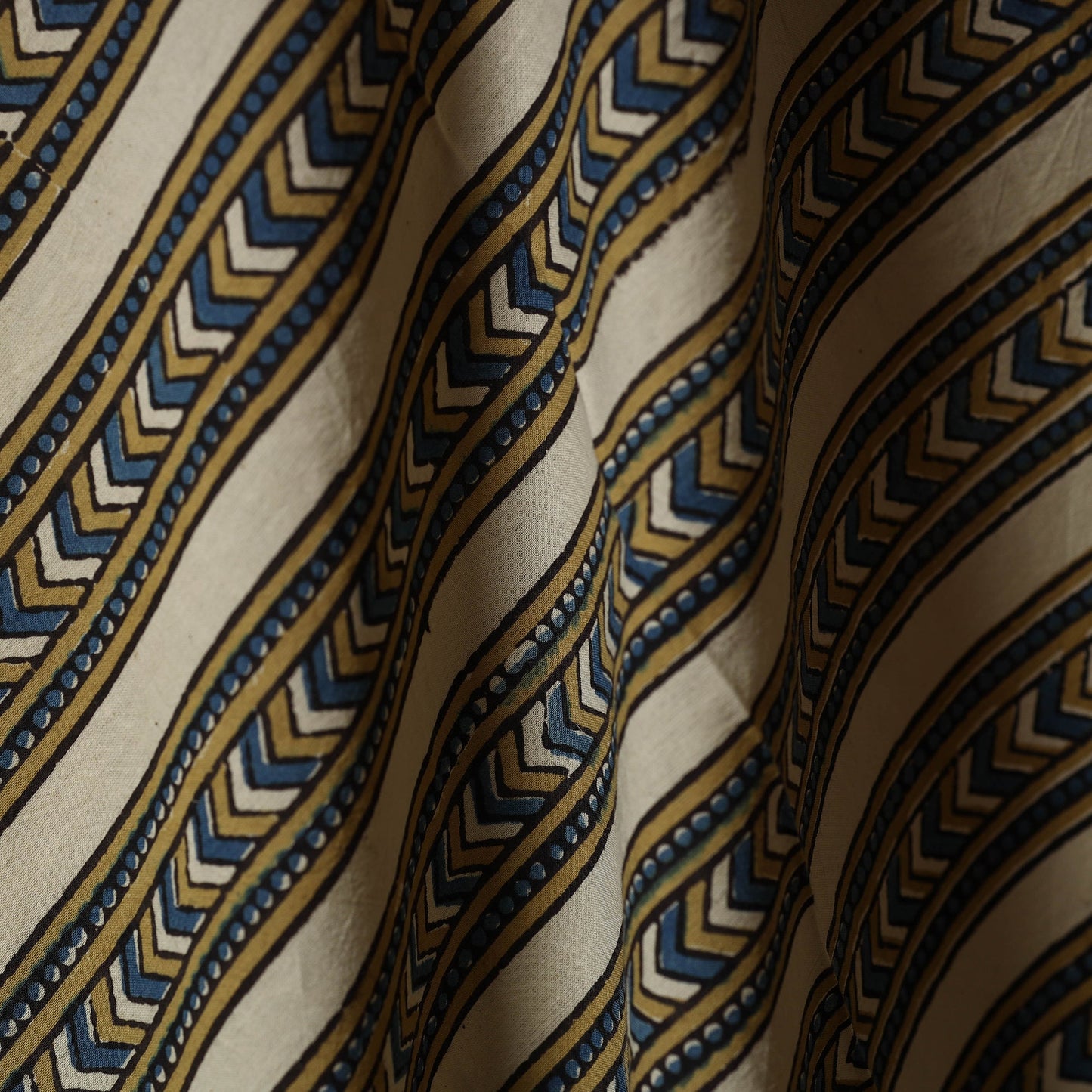 Beige - natural dyed cotton hand fabric 02 - handcrafted