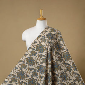 Beige - natural dyed cotton hand fabric 04 - handcrafted