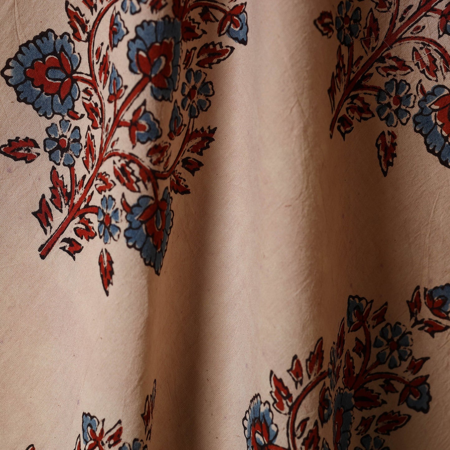 Beige - natural dyed cotton hand fabric 28 - handcrafted