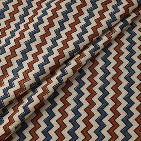 Natural dyed cotton kutch hand block ajrakh print fabric 06