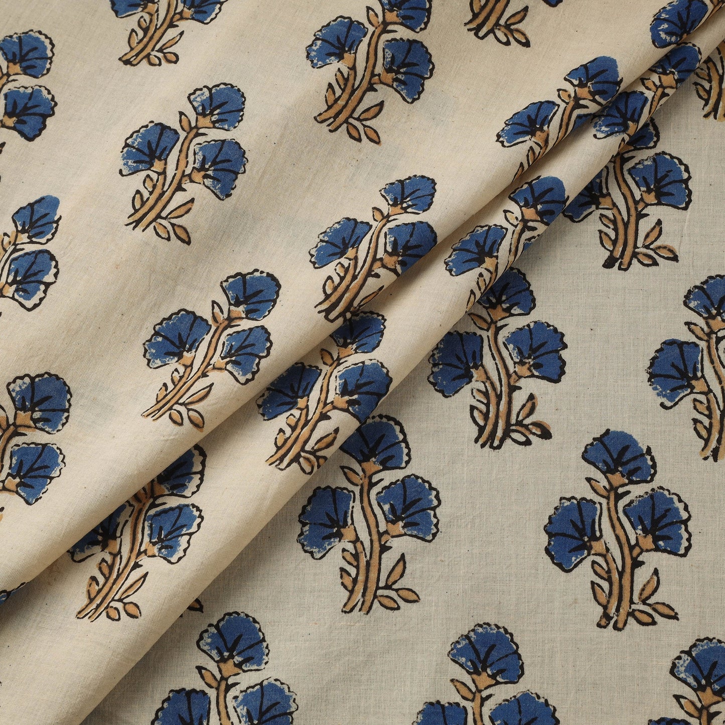 Natural dyed cotton kutch hand block ajrakh print fabric 15