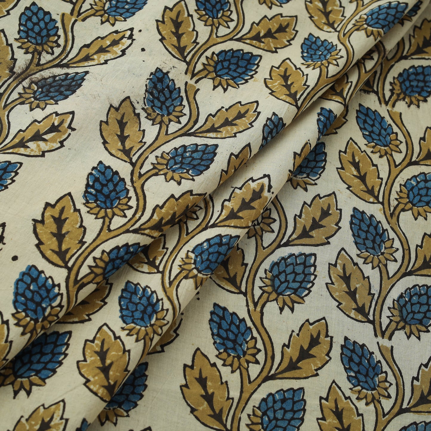 Natural dyed cotton kutch hand block ajrakh print fabric 38