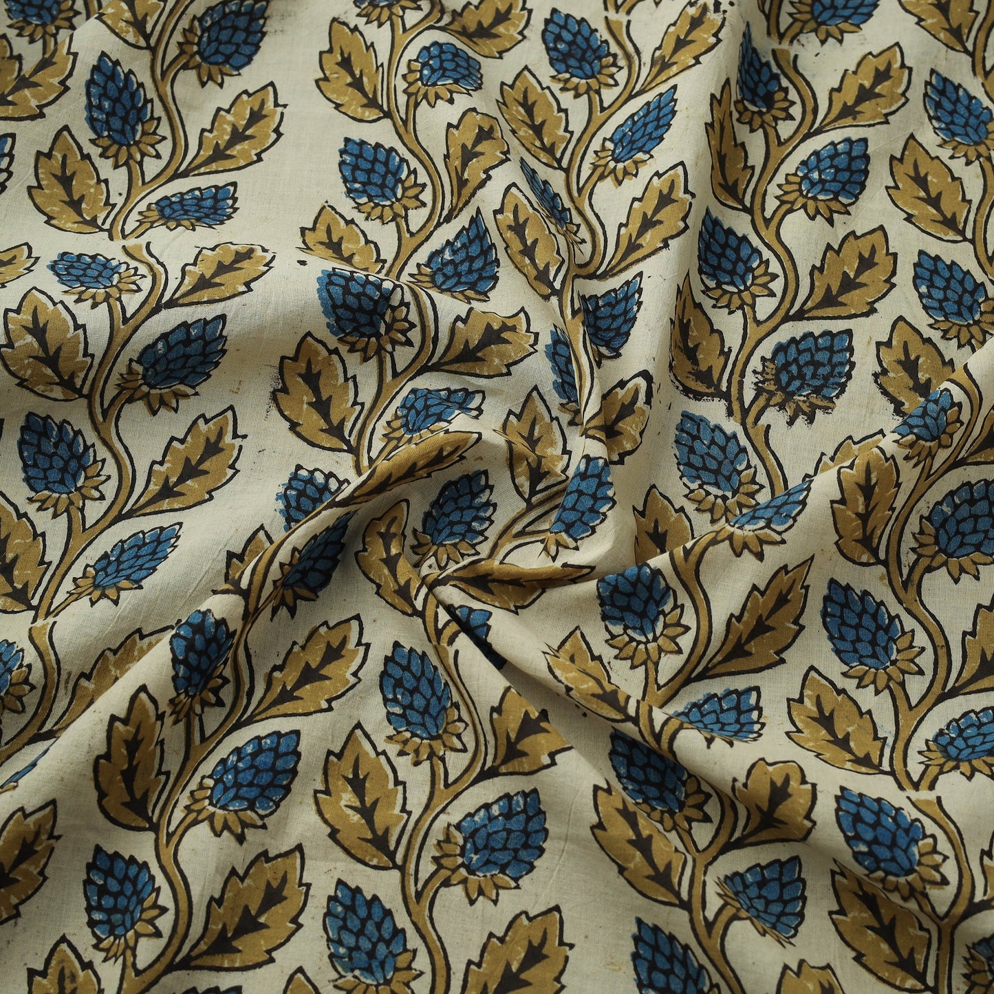 Natural dyed cotton kutch hand block ajrakh print fabric 38