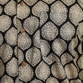 Beige - natural dyed cotton men half sleeve bagru shirt 07