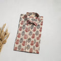Natural dyed cotton men half sleeve hand bagh shirt 04