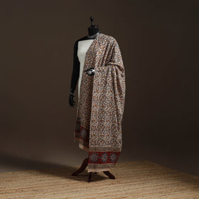 Natural dyed cotton pedana kalamkari dupatta 14