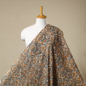 Beige - natural dyed cotton pedana kalamkari fabric 06