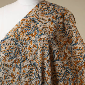 Beige - natural dyed cotton pedana kalamkari fabric 06