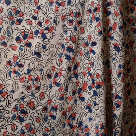 Beige - natural dyed cotton pedana kalamkari fabric 07