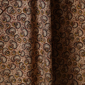 Beige - natural dyed cotton pedana kalamkari fabric 08