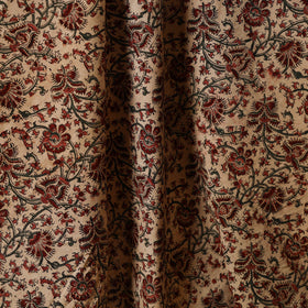 Beige - natural dyed cotton pedana kalamkari fabric 12