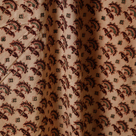 Beige - natural dyed cotton pedana kalamkari fabric 13