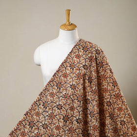 Beige - natural dyed cotton pedana kalamkari fabric 14