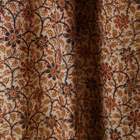 Beige - natural dyed cotton pedana kalamkari fabric 14