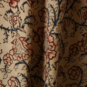 Beige - natural dyed cotton pedana kalamkari fabric 14