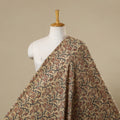 Beige - natural dyed cotton pedana kalamkari fabric 14