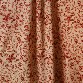 Beige - natural dyed cotton pedana kalamkari fabric 16