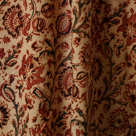 Beige - natural dyed cotton pedana kalamkari fabric 20