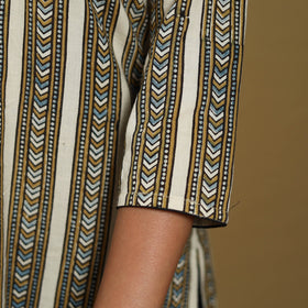 Beige - natural dyed cotton straight hand kurta 25