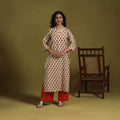Natural dyed cotton straight kurta for women 03