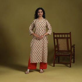 Natural dyed cotton straight kurta for women 03
