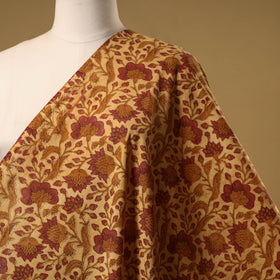 Natural dyed cotton vanaspati bagru fabric 02 - handcrafted