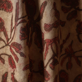 Natural dyed cotton vanaspati bagru fabric 08 - handcrafted