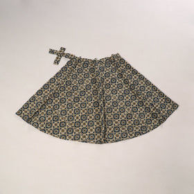 Beige - cotton wrap around skirt 30 - handcrafted