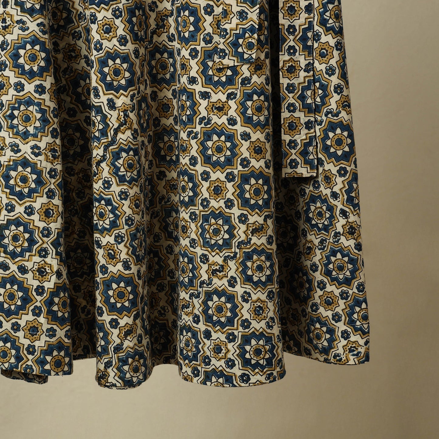 Beige - cotton wrap around skirt 30 - handcrafted