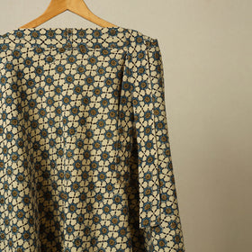 Beige - cotton wrap around skirt 43 - handcrafted