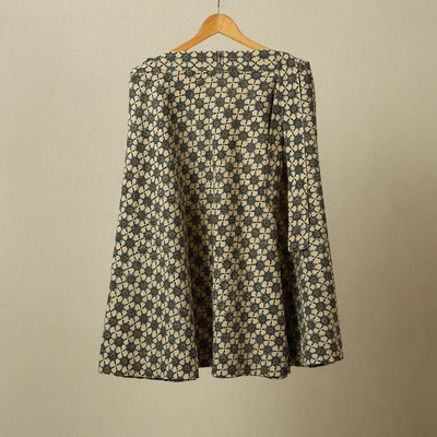 Beige - cotton wrap around skirt 43 - handcrafted