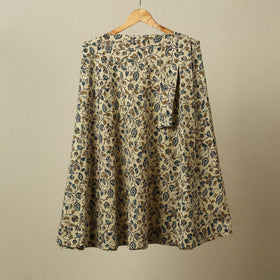 Beige - cotton wrap around skirt 46 - handcrafted