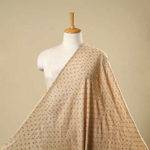 Natural dyed dola silk jacquard buti fabric 19 - handcrafted