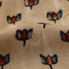 Natural dyed dola silk jacquard buti fabric 08 - handcrafted