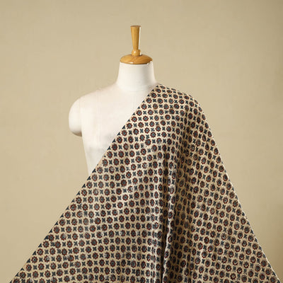 Natural dyed dola silk jacquard buti fabric 11 - handcrafted