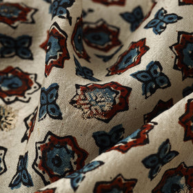 Natural dyed dola silk jacquard buti fabric 11 - handcrafted