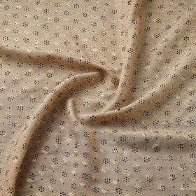 Natural dyed dola silk jacquard buti fabric 19 - handcrafted