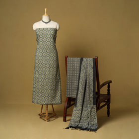 Beige - natural dyed hand 3pc unstitched dress material 20