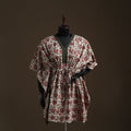 Natural dyed hand block kalamkari print cotton kaftan
