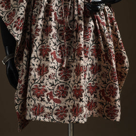 Natural dyed hand block kalamkari print cotton kaftan