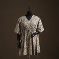 Natural dyed hand block kalamkari print cotton kaftan