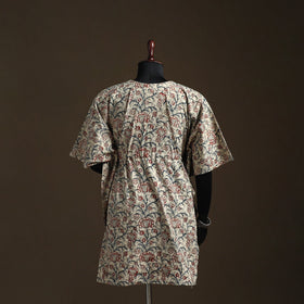 Natural dyed hand block kalamkari print cotton kaftan