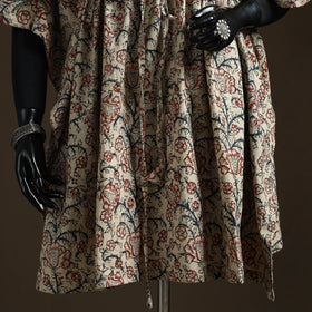 Natural dyed hand block kalamkari print cotton kaftan