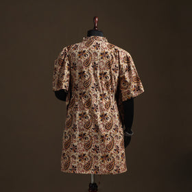 Natural dyed hand block kalamkari print cotton kaftan