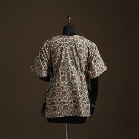 Natural dyed hand block kalamkari print cotton kaftan