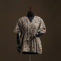 Natural dyed hand block kalamkari print cotton kaftan