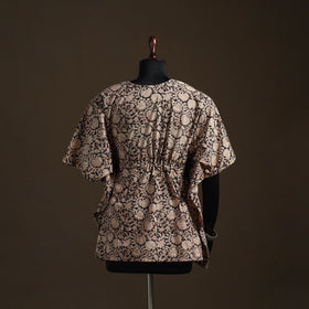 Natural dyed hand block kalamkari print cotton kaftan